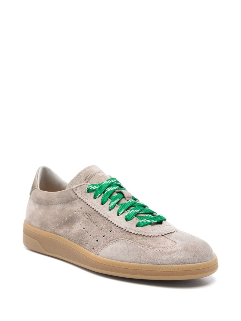 Santoni suede sneakers outlook