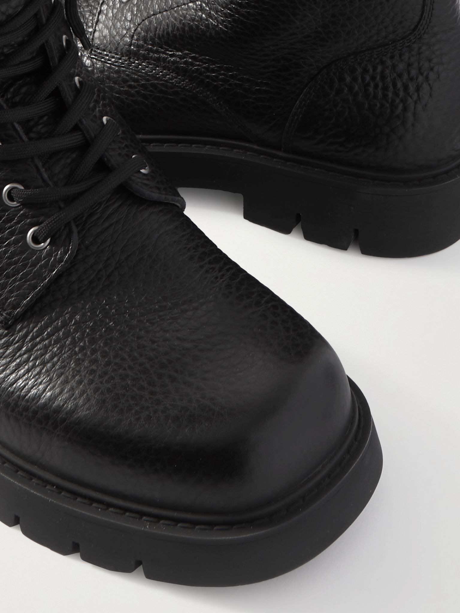 Haddock Full-Grain Leather Boots Black - 6