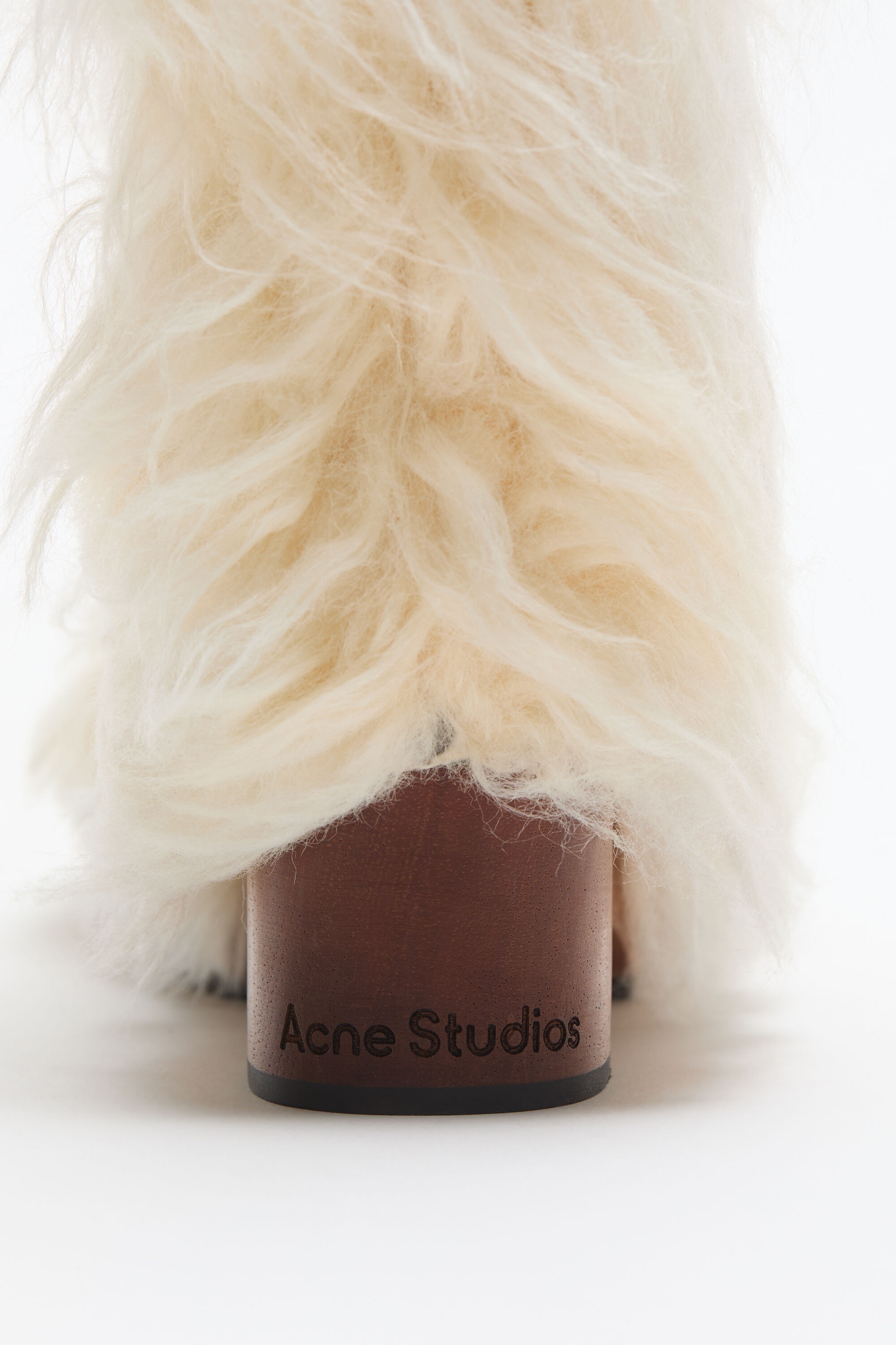 Furry clog boots - Off white - 5