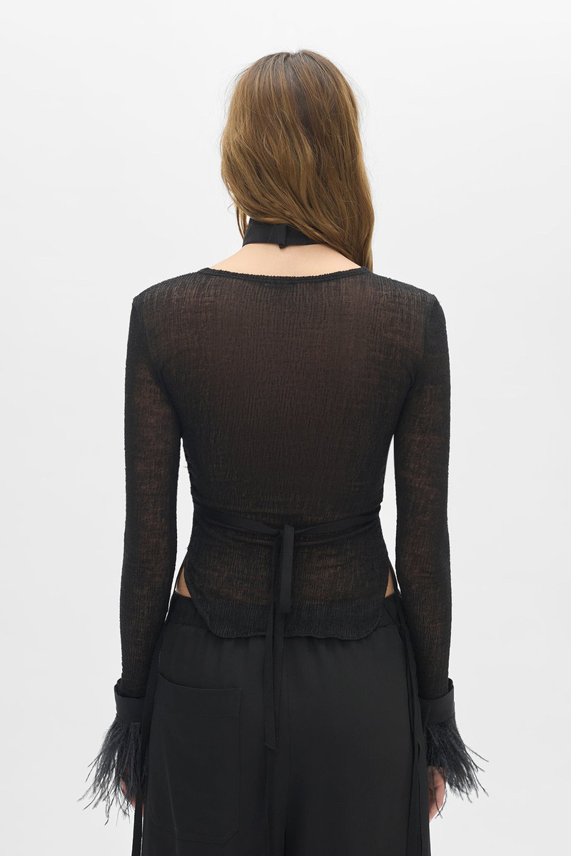 Vaya Cuffs With Frisee Feather 3