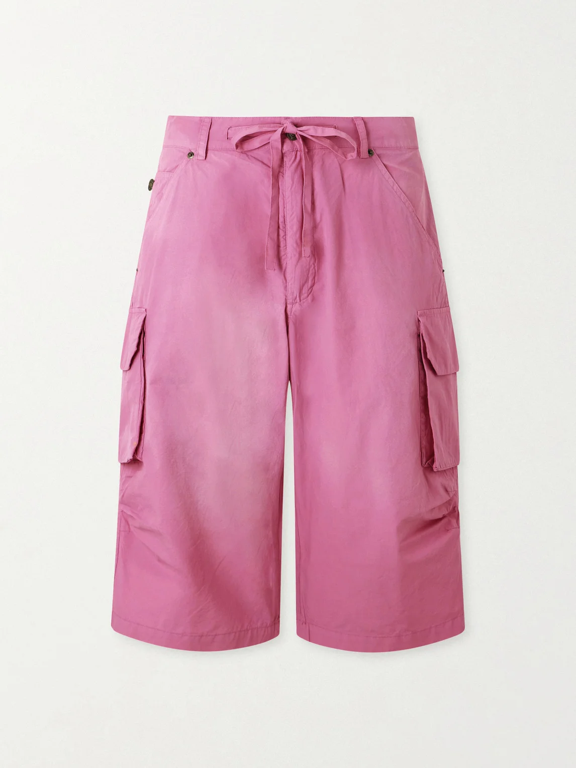 Straight-Leg Cotton-Poplin Cargo Shorts - 1