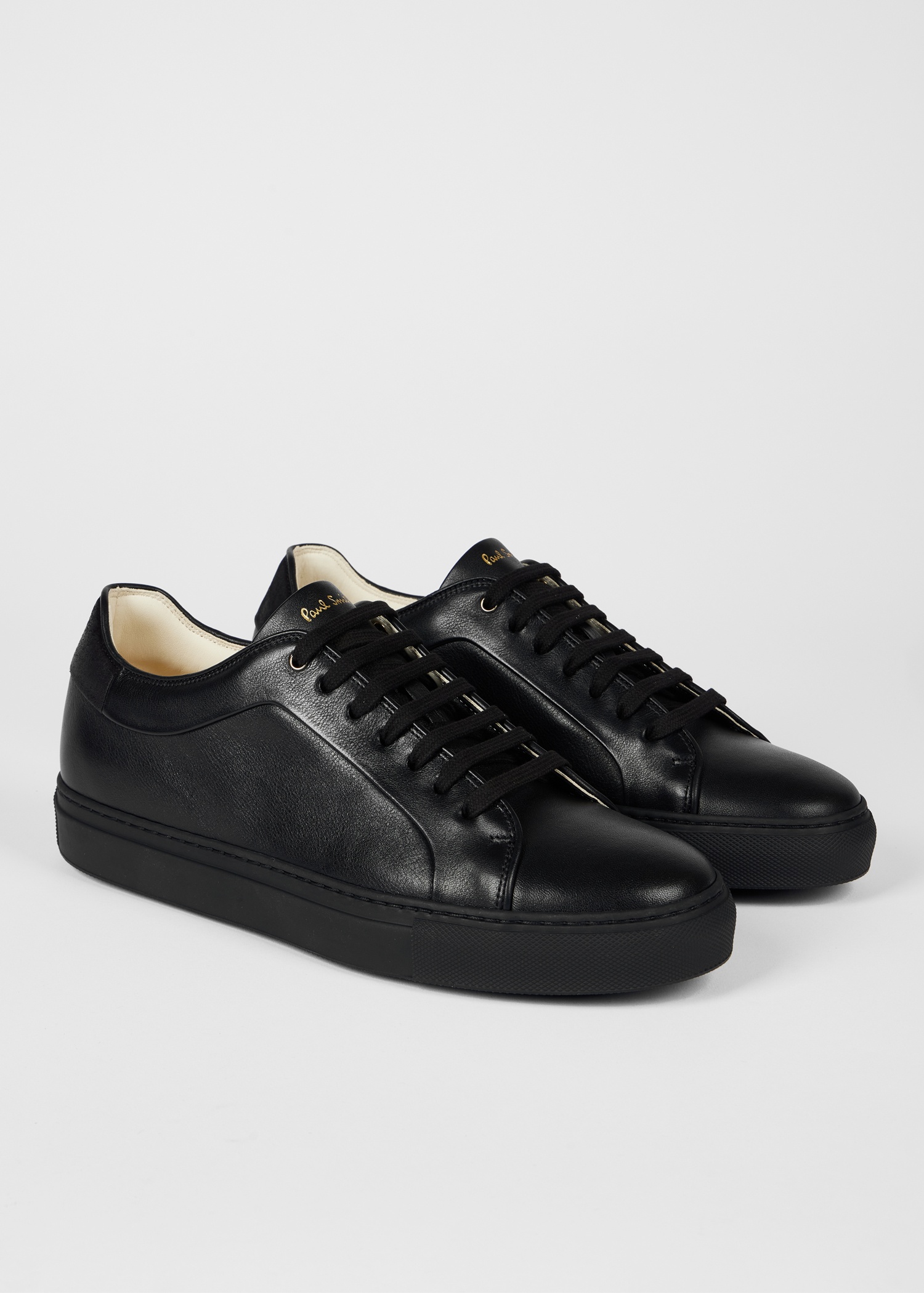 Black Leather 'Basso' Trainers - 2