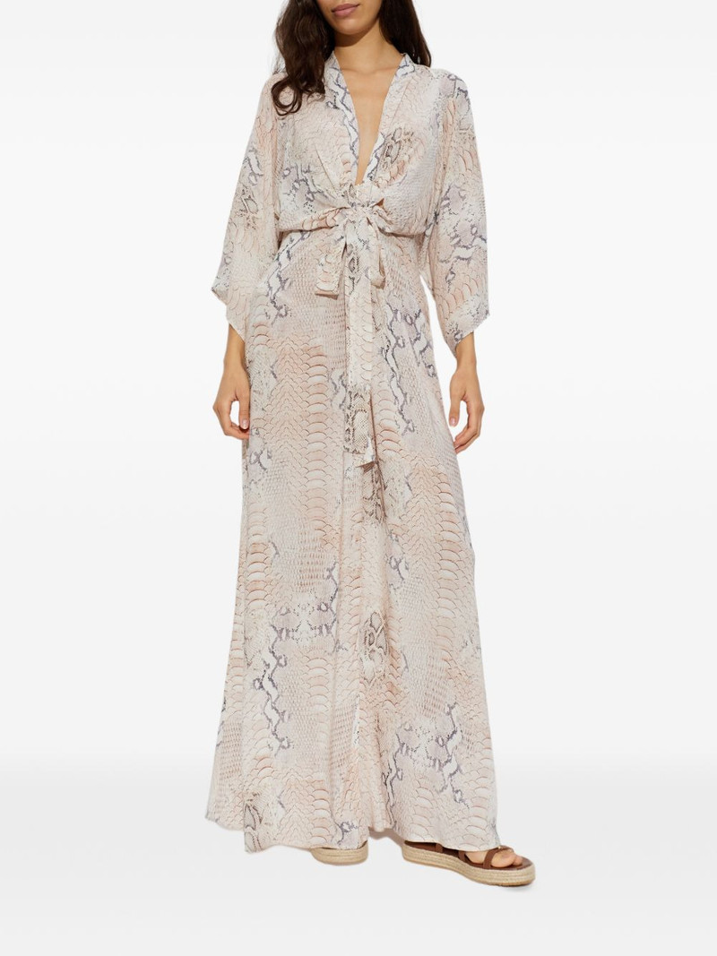 MELISSA ODABASH Wisdom knot animal-print maxi dress outlook