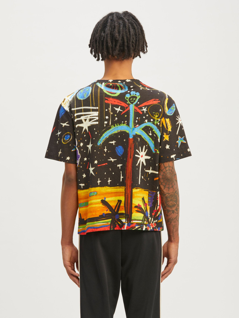 Starry Night Linen Collar T-Shirt 5