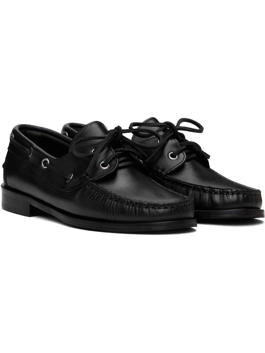 Black Harris Calfskin Loafers - 4