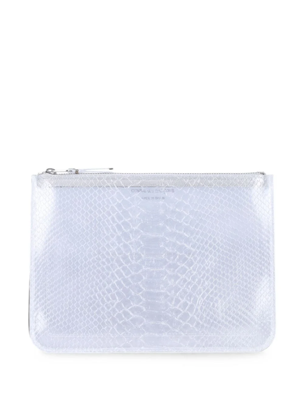 snake-effect zip-fastening wallet - 1