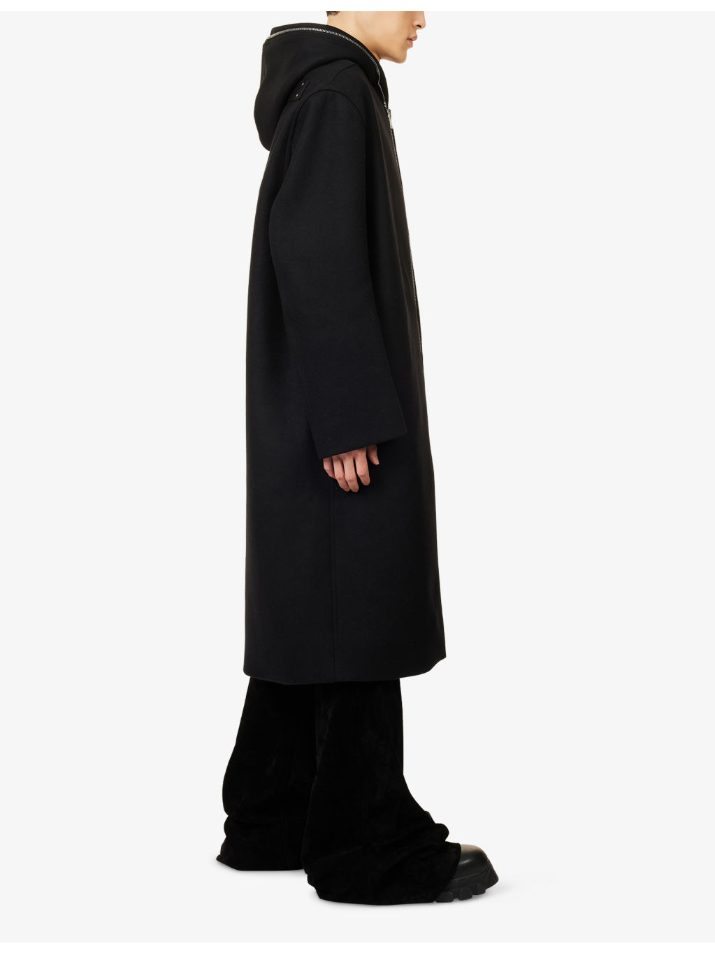 Gimp Zipped-Neckline Wool Coat - 3
