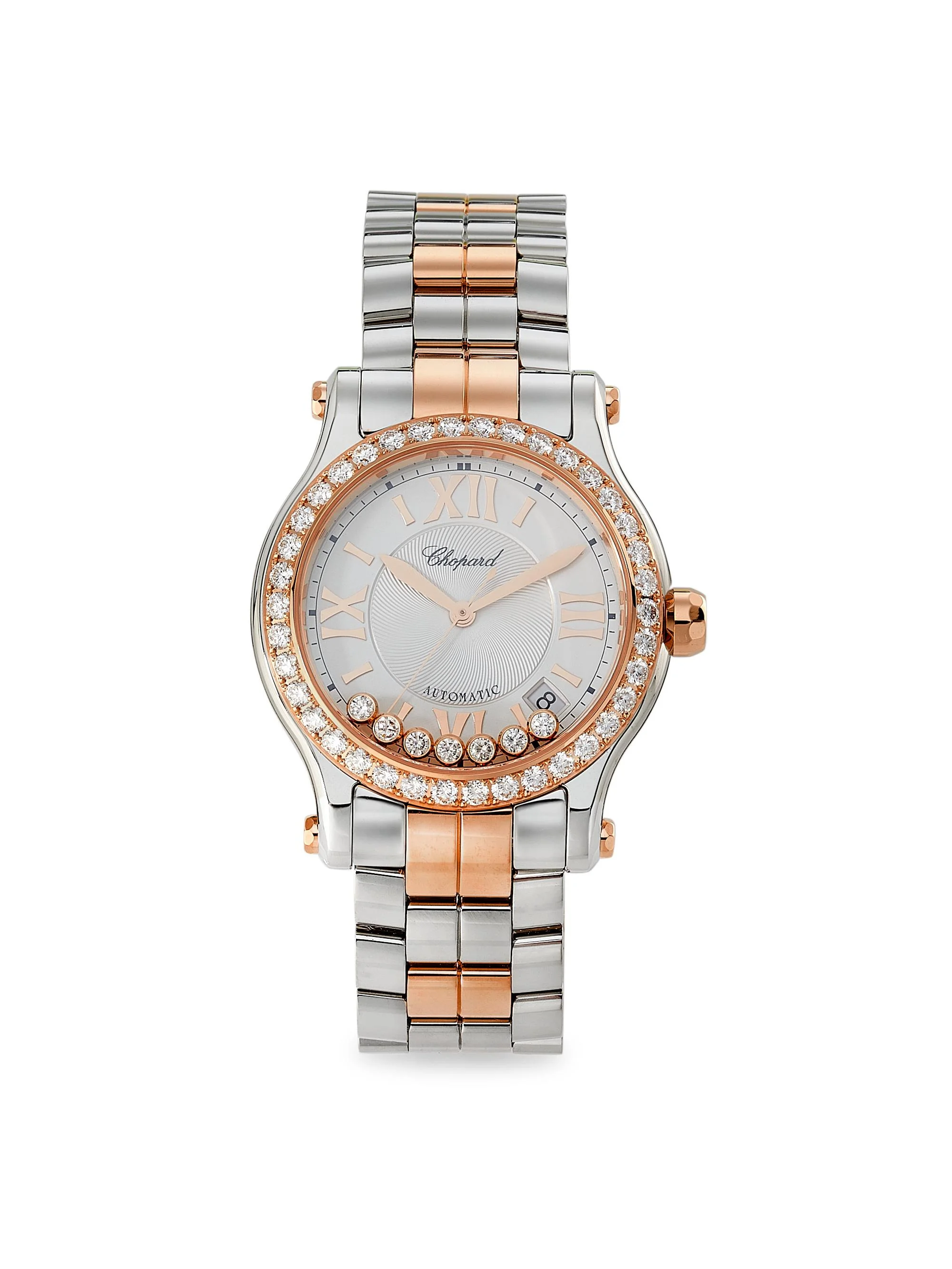 Women's Happy Sport Stainless Steel, 18K Rose Gold & 2.31 TCW Diamond Bracelet Watch/36MM - Rose Gol - 1