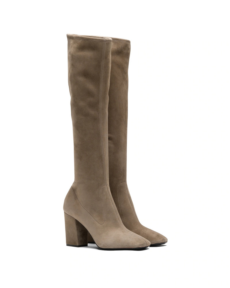 Stretch suede boots 1