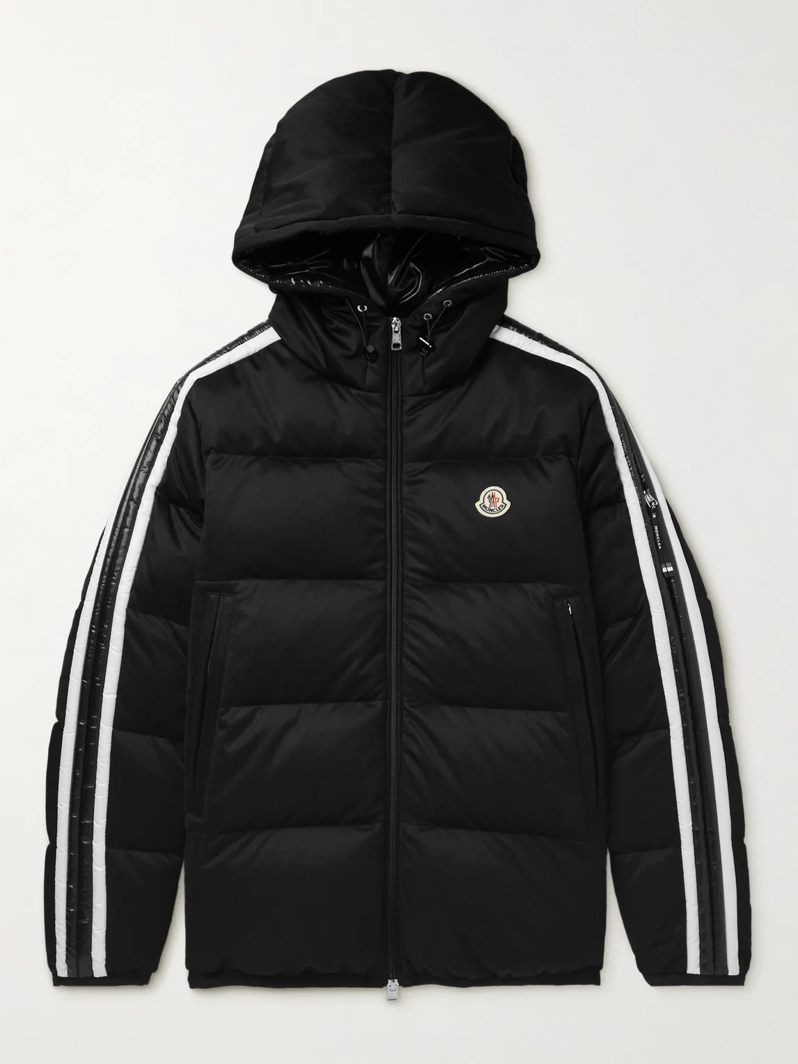 Sanbesan Shell-Trimmed Quilted Tech-Jersey Hooded Down Jacket - 1