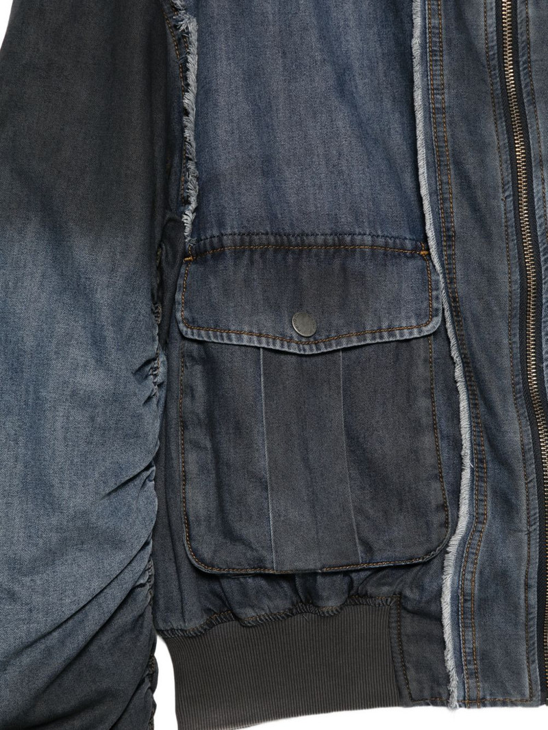 zip-fastening panelled bomber jacket 3