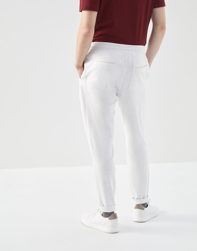 Brunello Cucinelli Techno cotton French terry trousers outlook