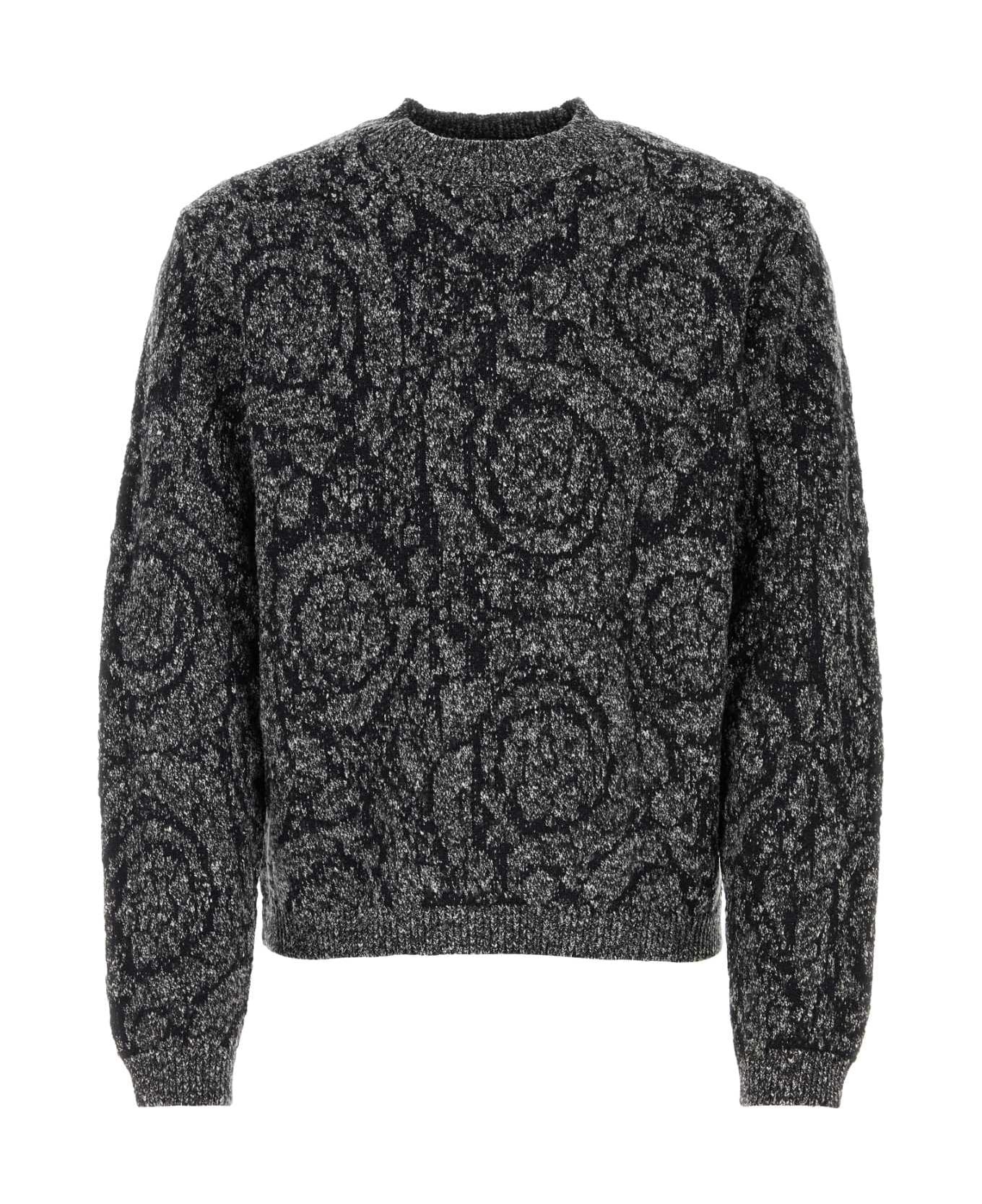 Embroidered Cotton Blend Sweater - 1