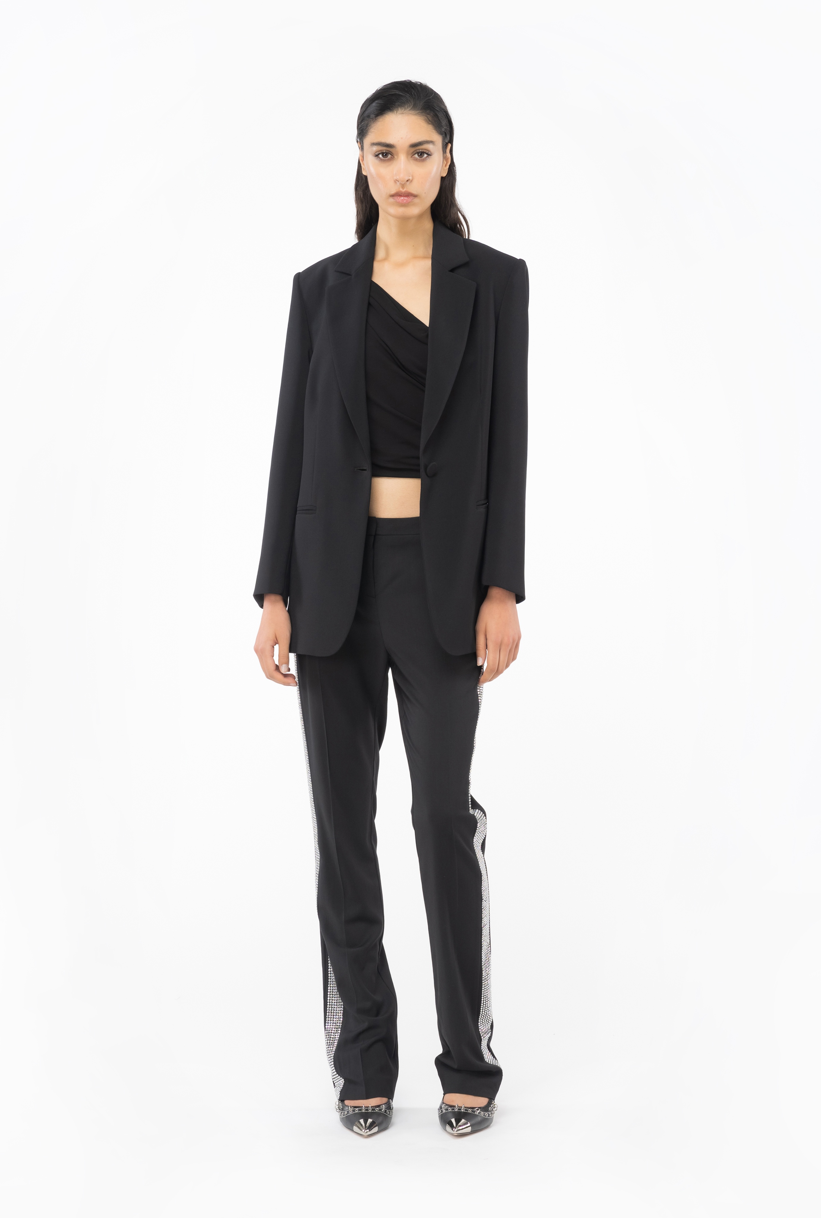 MONOCHROME STRETCH CREPE BLAZER - 3