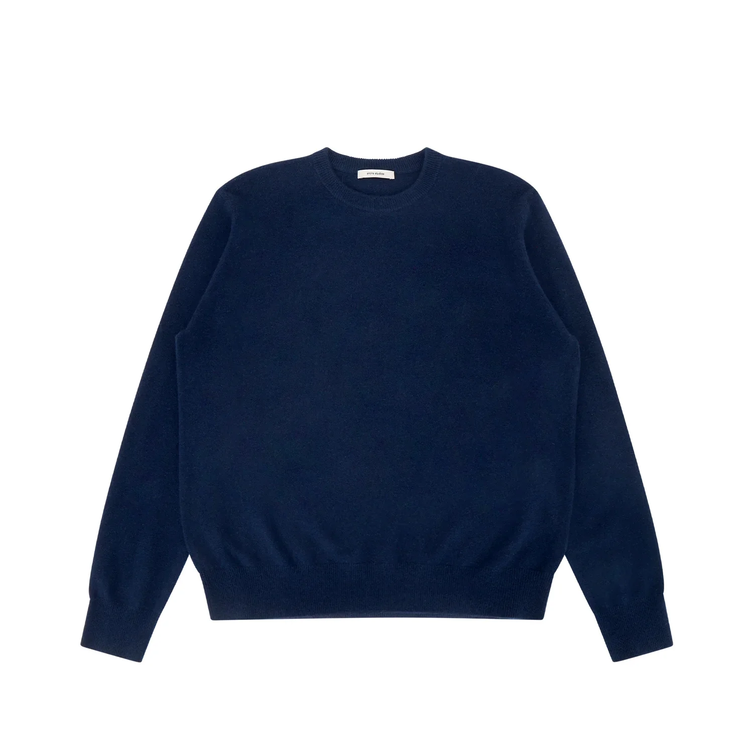 KNIT CASHMERE CREWNECK NAVY - 1