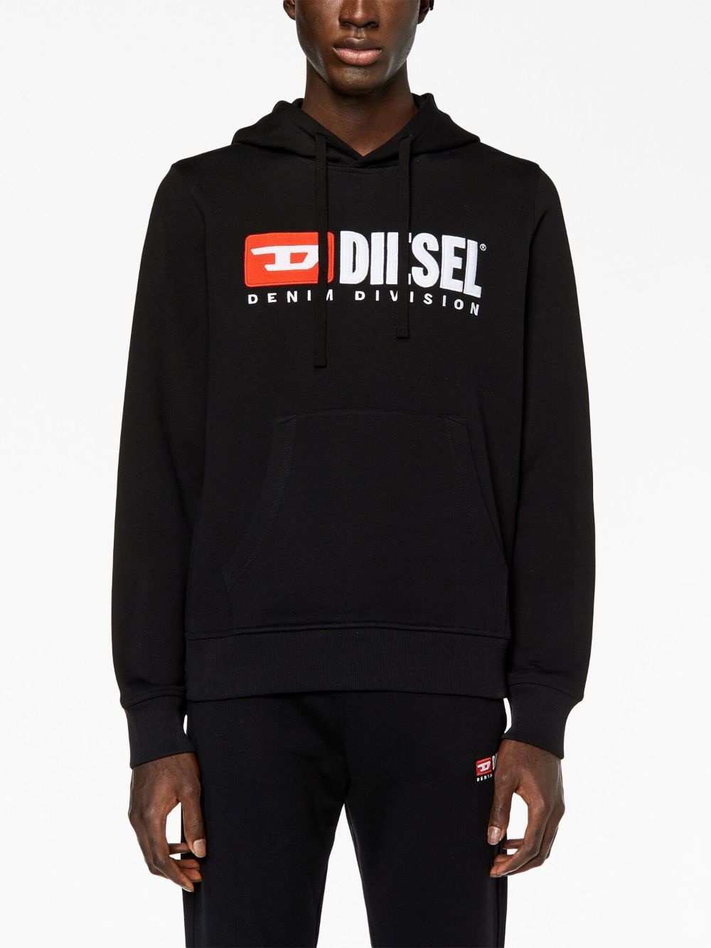 logo-patch cotton-blend hoodie - 3