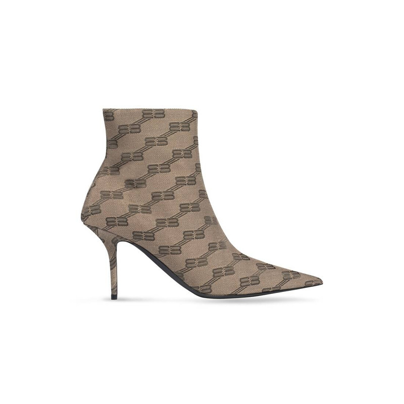 Women's Square Knife 80mm Bootie Bb Monogram  in Dark Grey 1