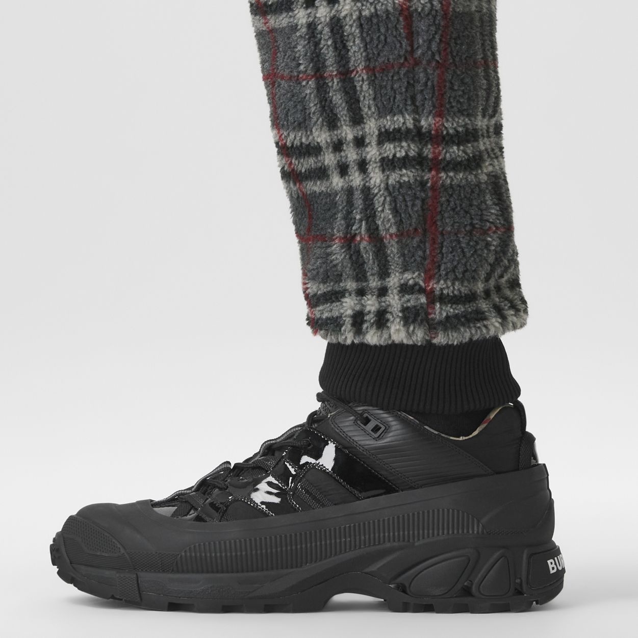 Check Fleece Jogging Pants - 3
