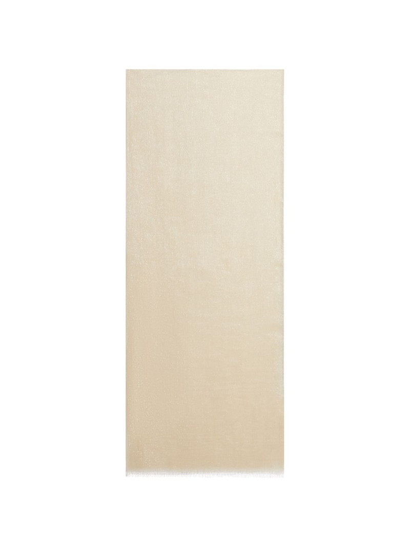 Brunello Cucinelli fringed lurex-detail scarf outlook
