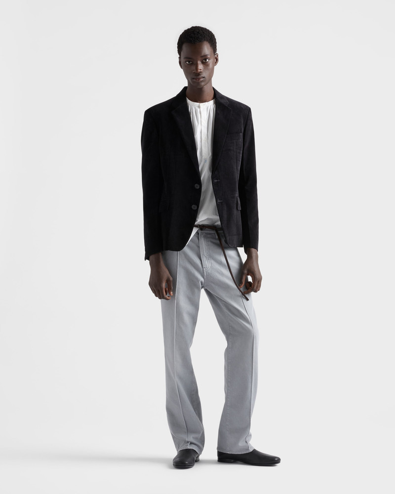 Prada Single-breasted cotton jacket outlook