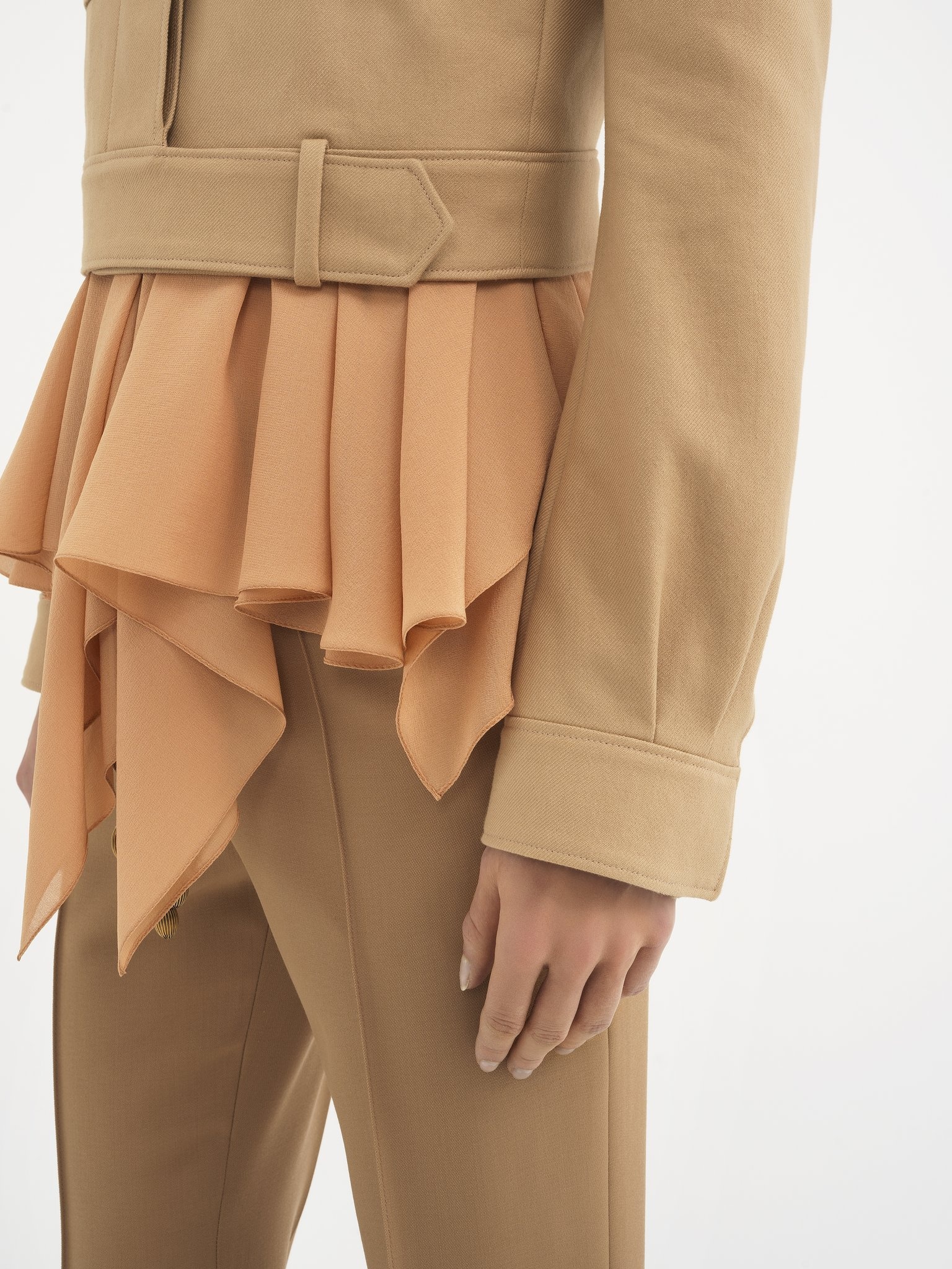 CROPPED SAHARIENNE JACKET IN COTTON DRILL - 6