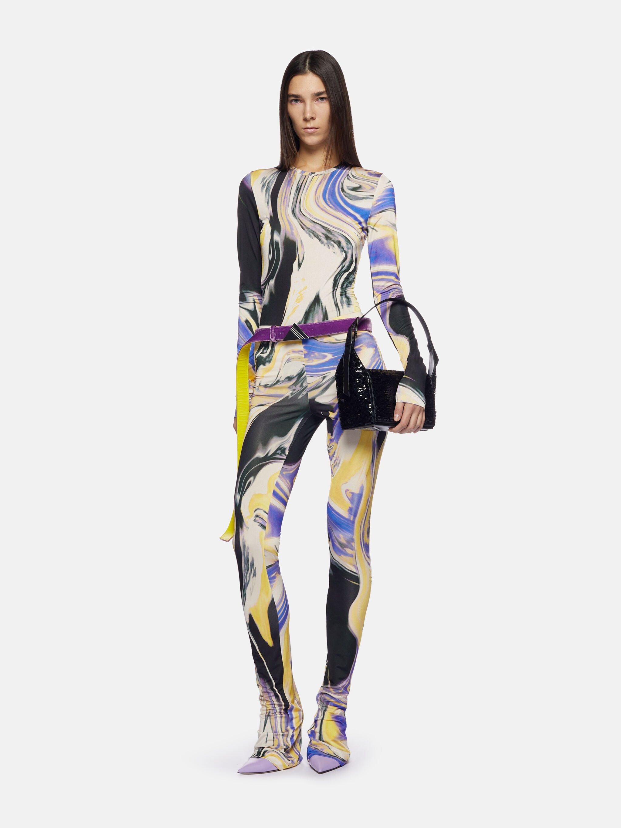 LAVENDER, SUNFLOWER AND IVORY LONG PANTS - 2