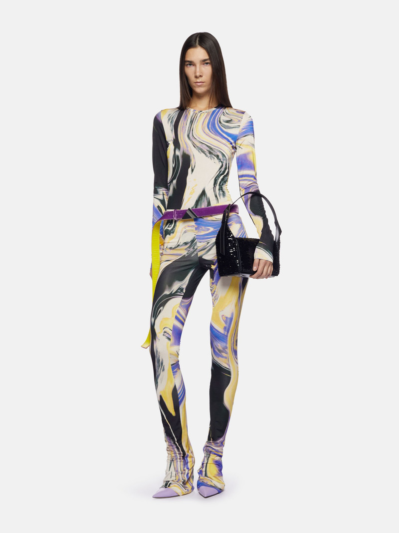 THE ATTICO LAVENDER, SUNFLOWER AND IVORY LONG PANTS outlook