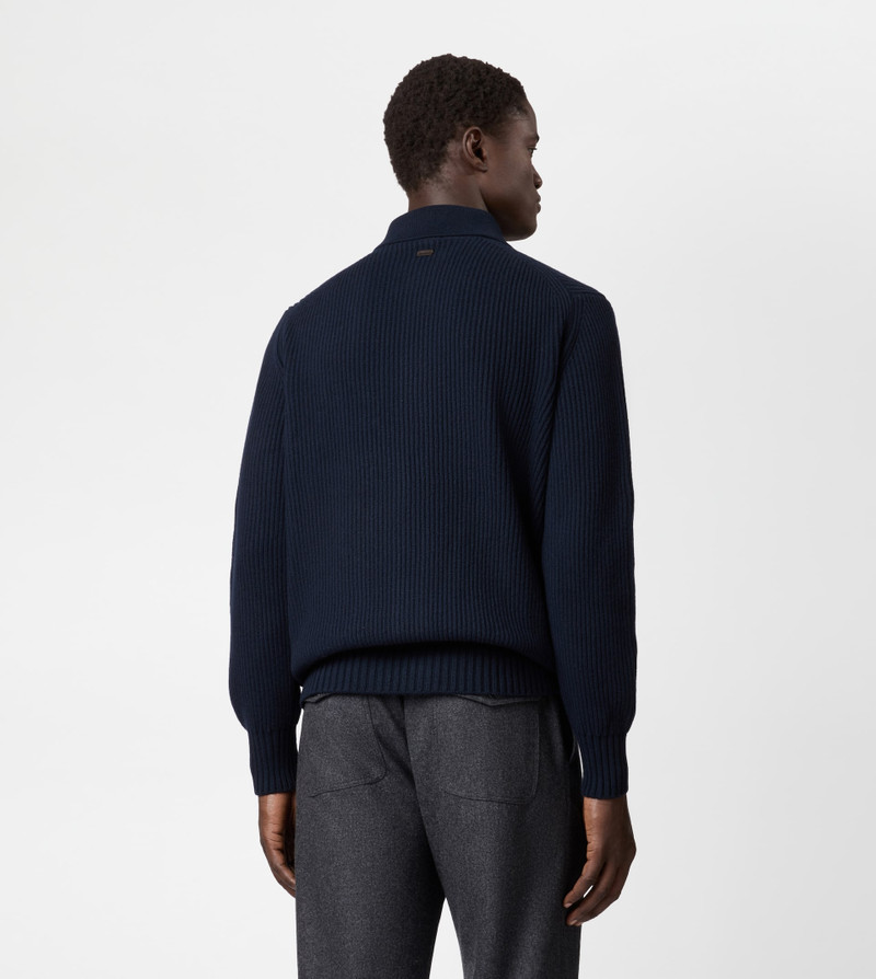 CASHMERE BLEND CARDIGAN - BLUE 3