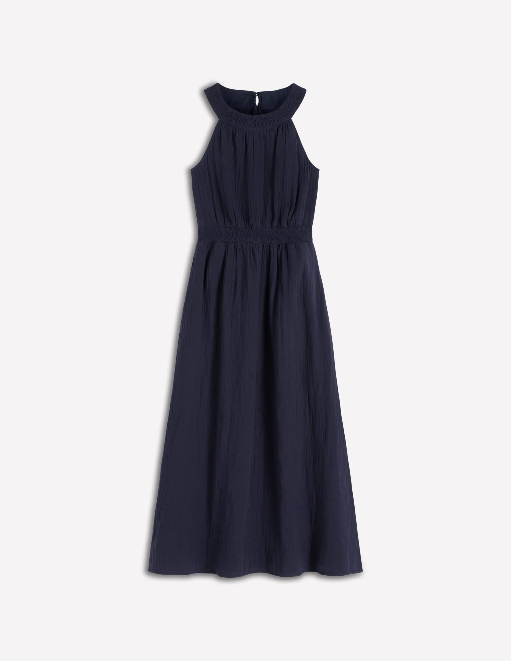 Daphne Double Cloth Dress-NAVY - 1