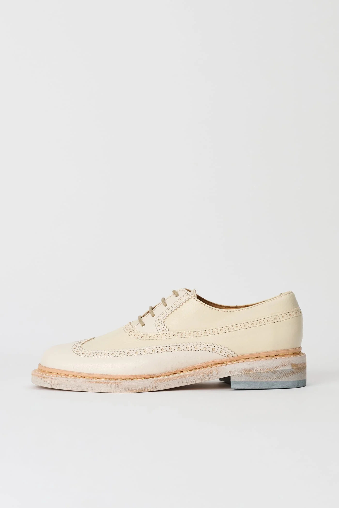 Brogue Parade Deep Ecru Leather - 1