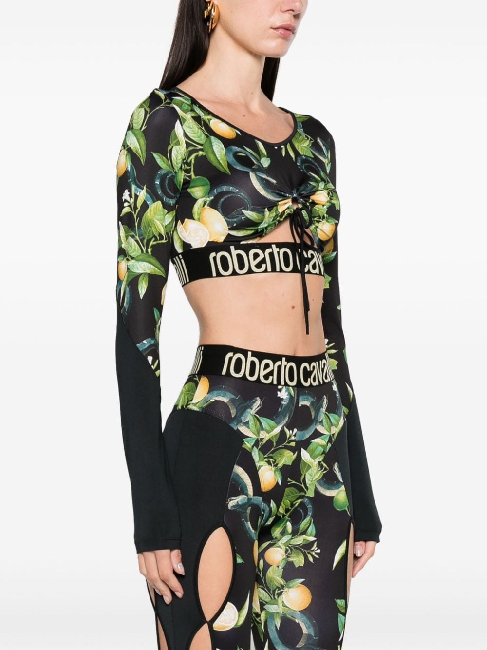 Lemon-print crop top - 3