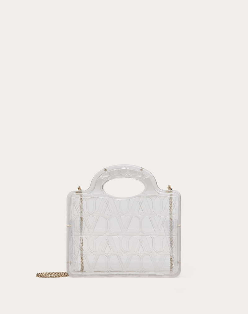 LE TROISEME MINI SHOPPING BAG IN PLEXI TOILE ICONOGRAPHE 1