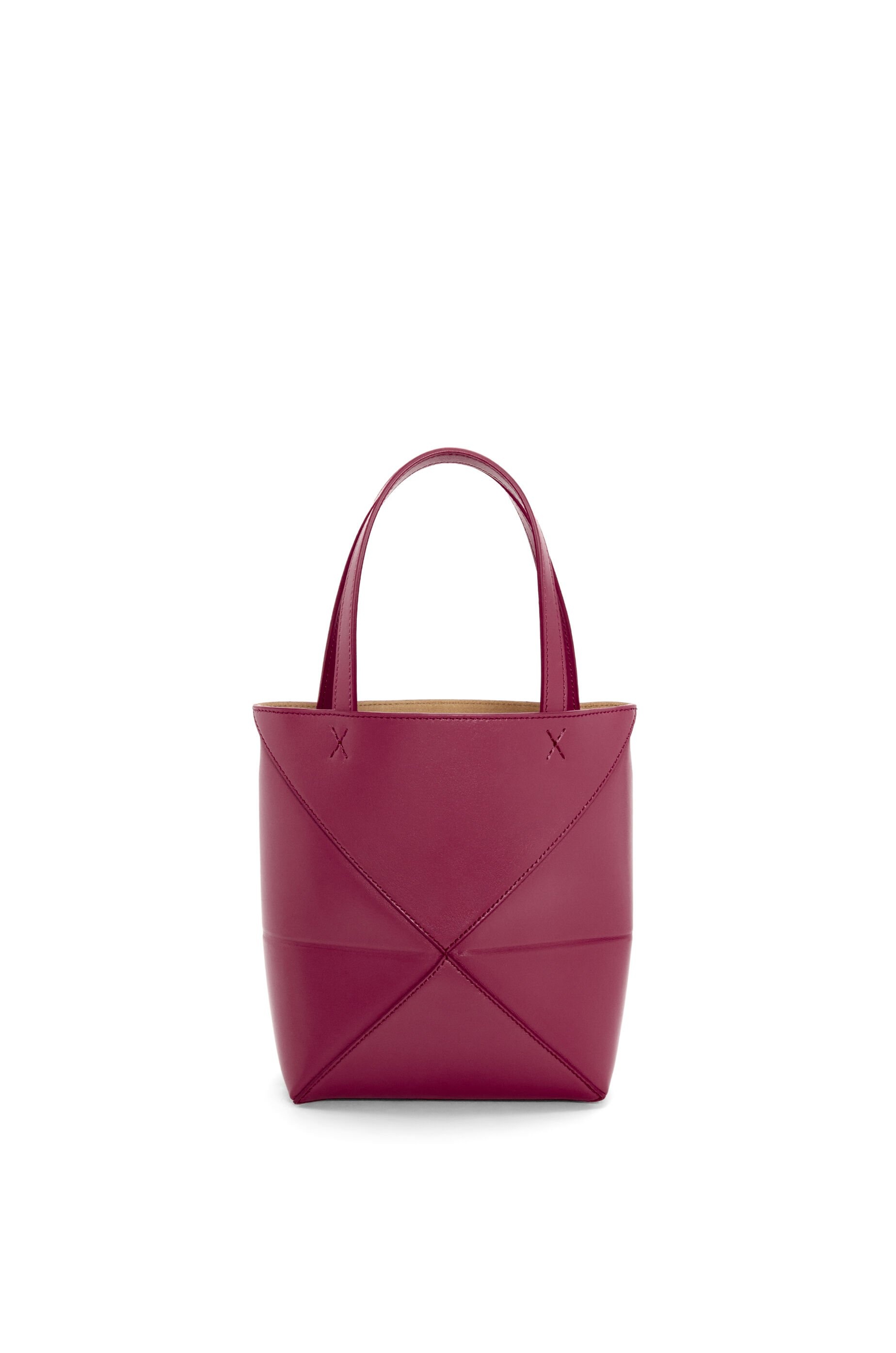 Mini Puzzle Fold Tote in shiny calfskin - 7