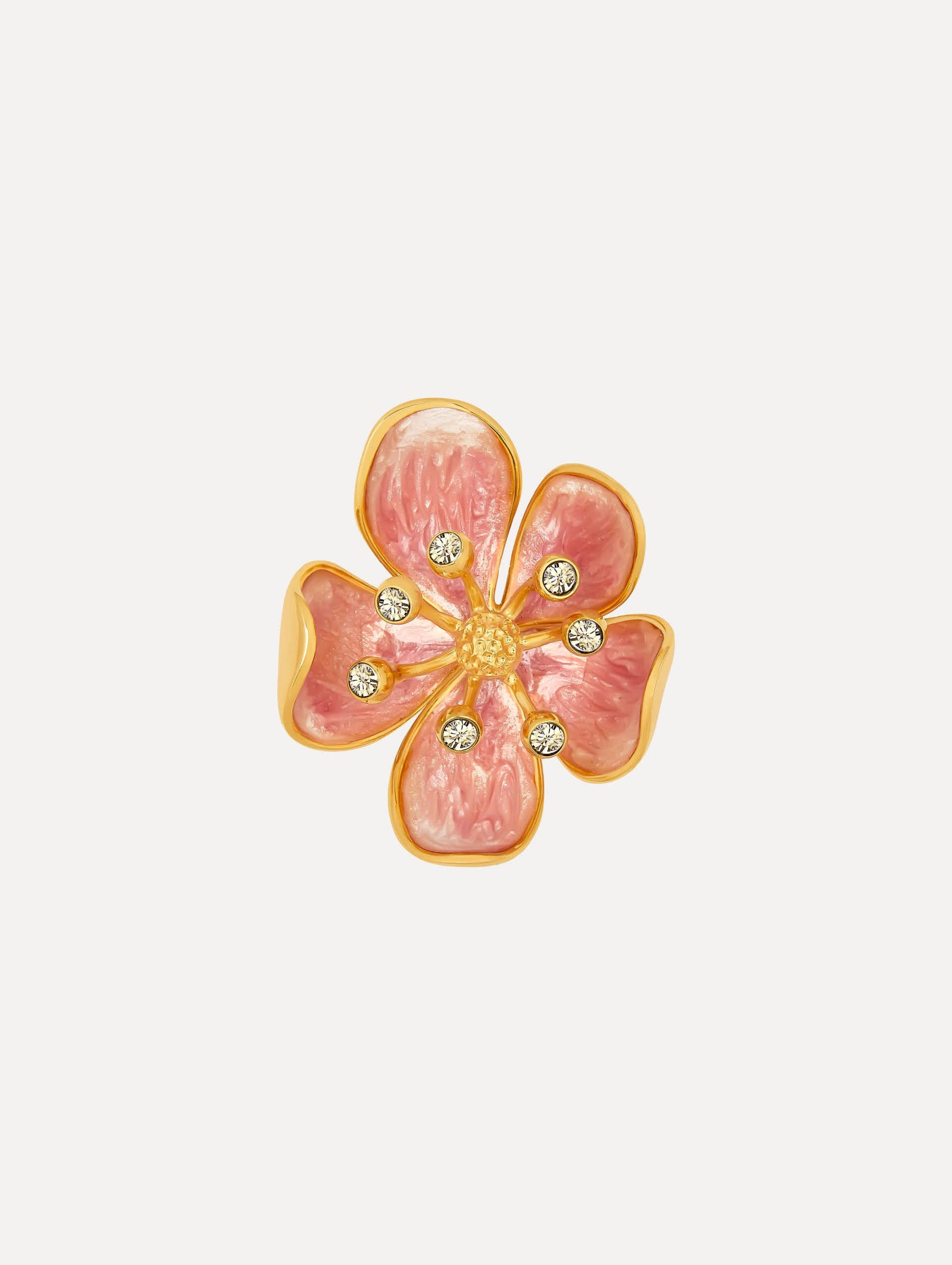 ENAMEL CHERRY BLOSSOM BROOCH - 1