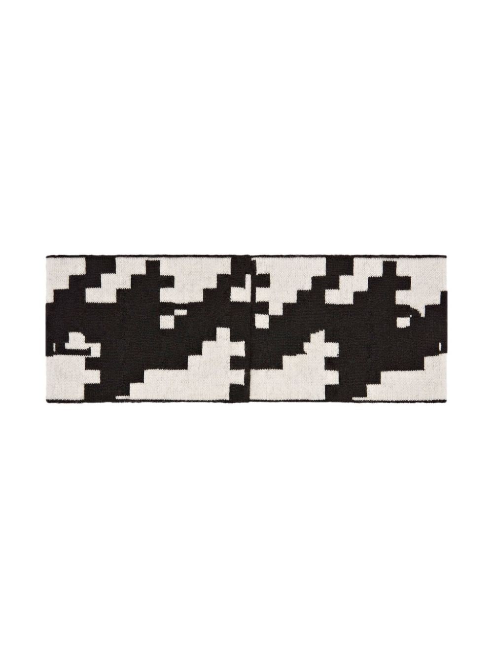 houndstooth-print logo head band - 2