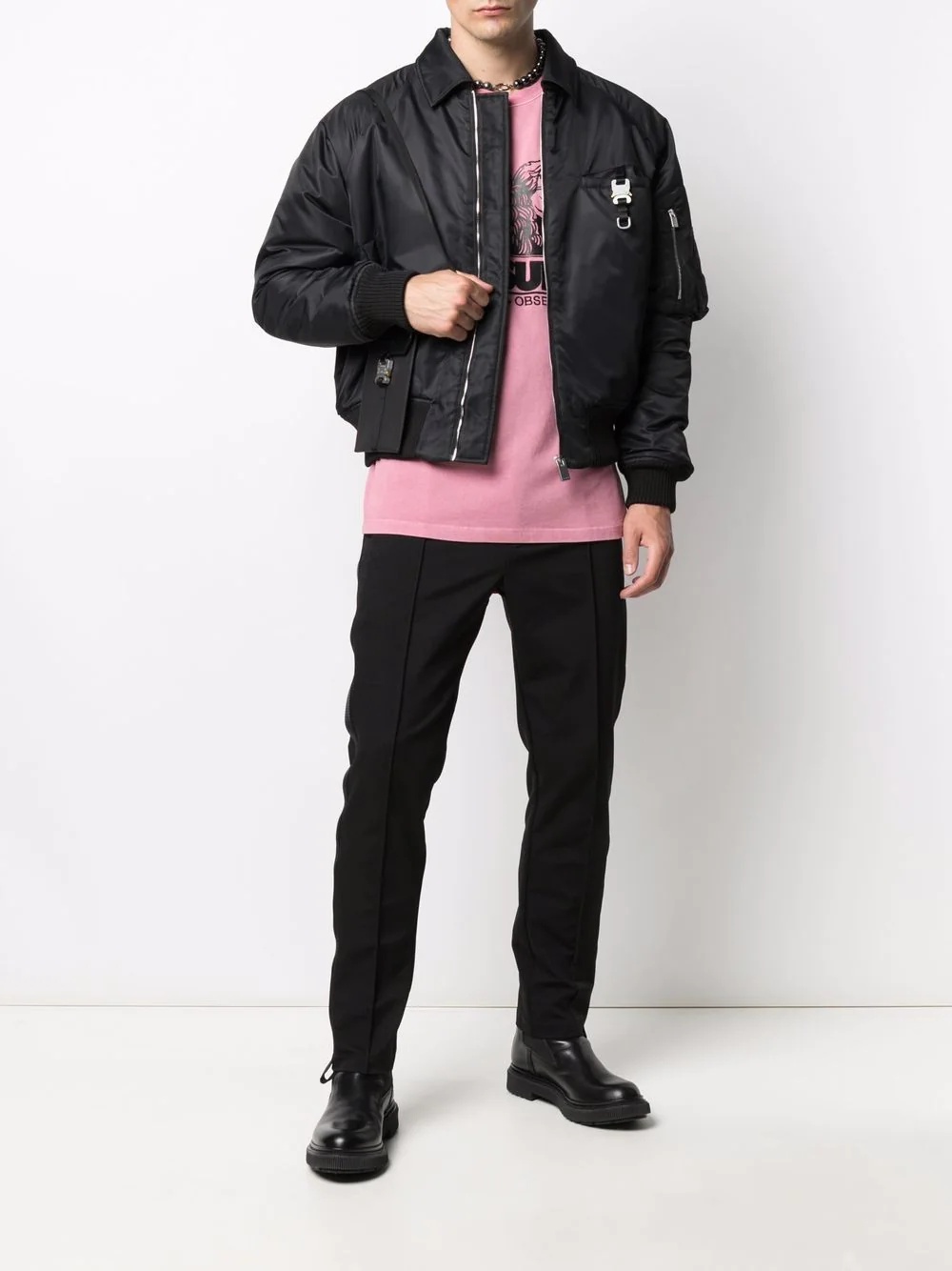 buckle-detail bomber jacket - 2