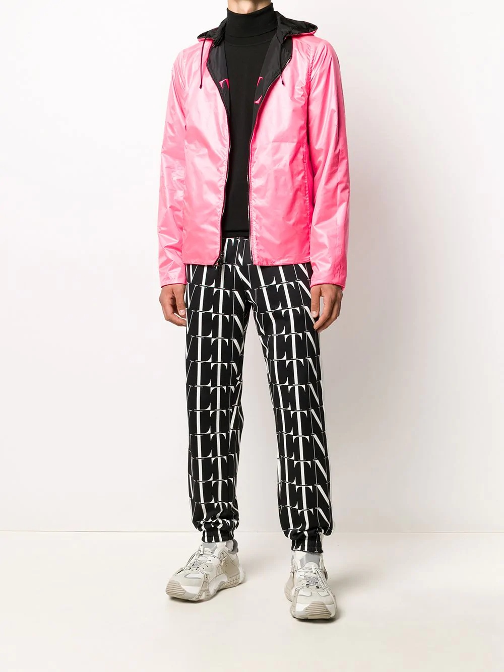 VLTN print reversible windbreaker - 6