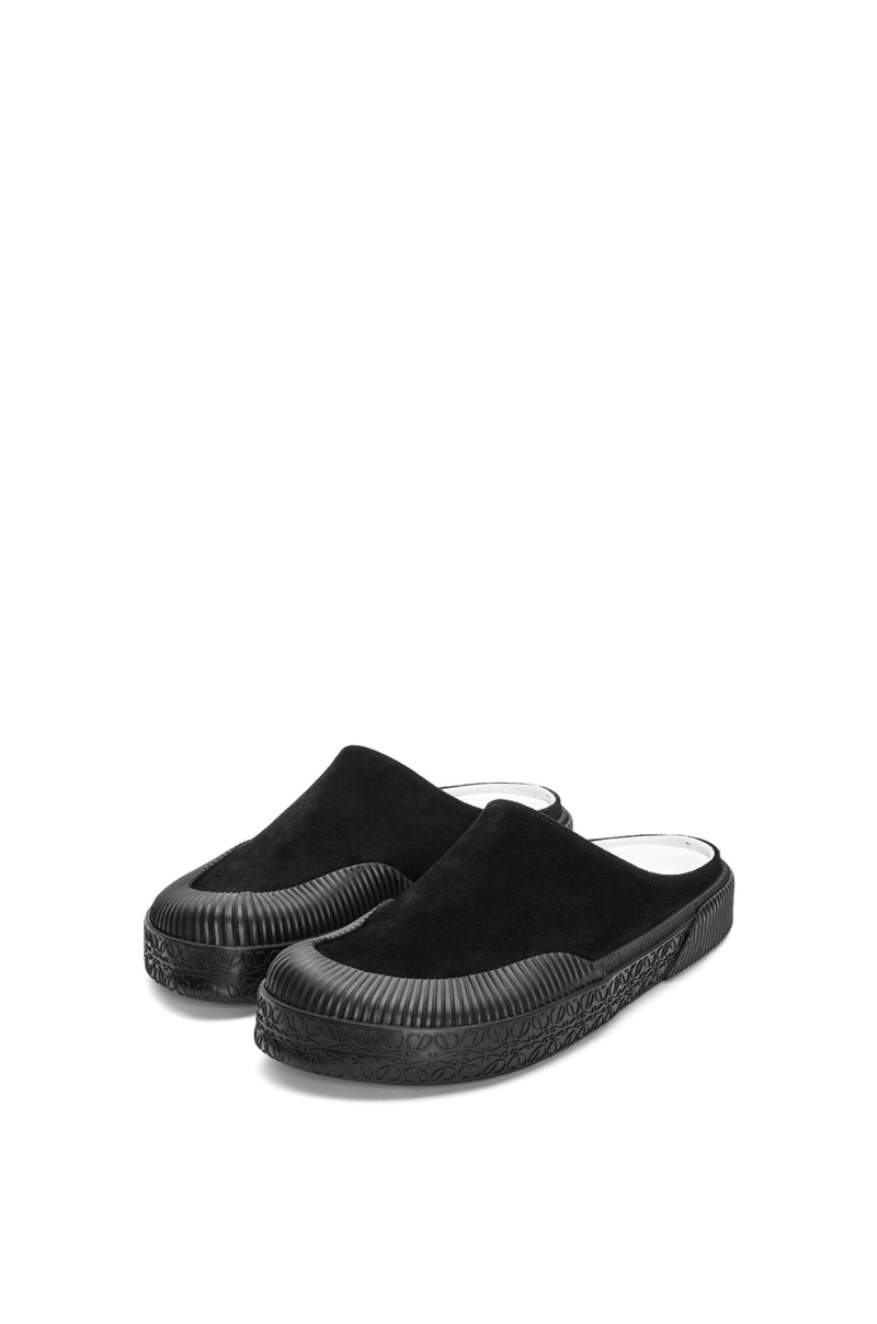 Vulcanised sneakermule in suede 3