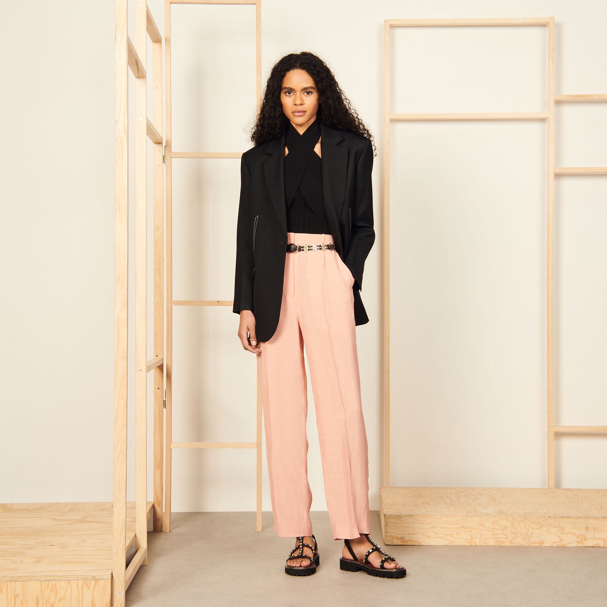 Straight pants with pleats - 2