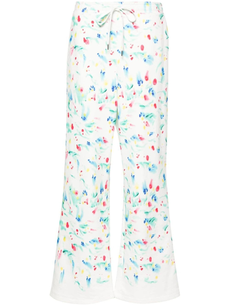 floral-print cotton track pants 1