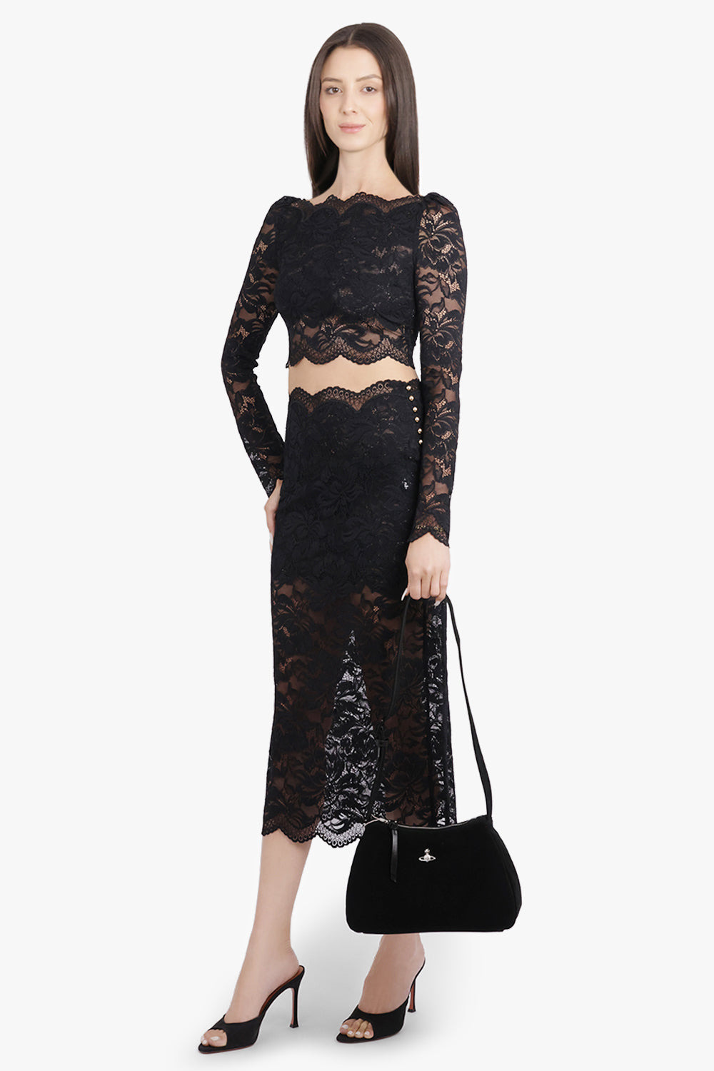 KATE SUEDE SHOULDER BAG | BLACK - 5