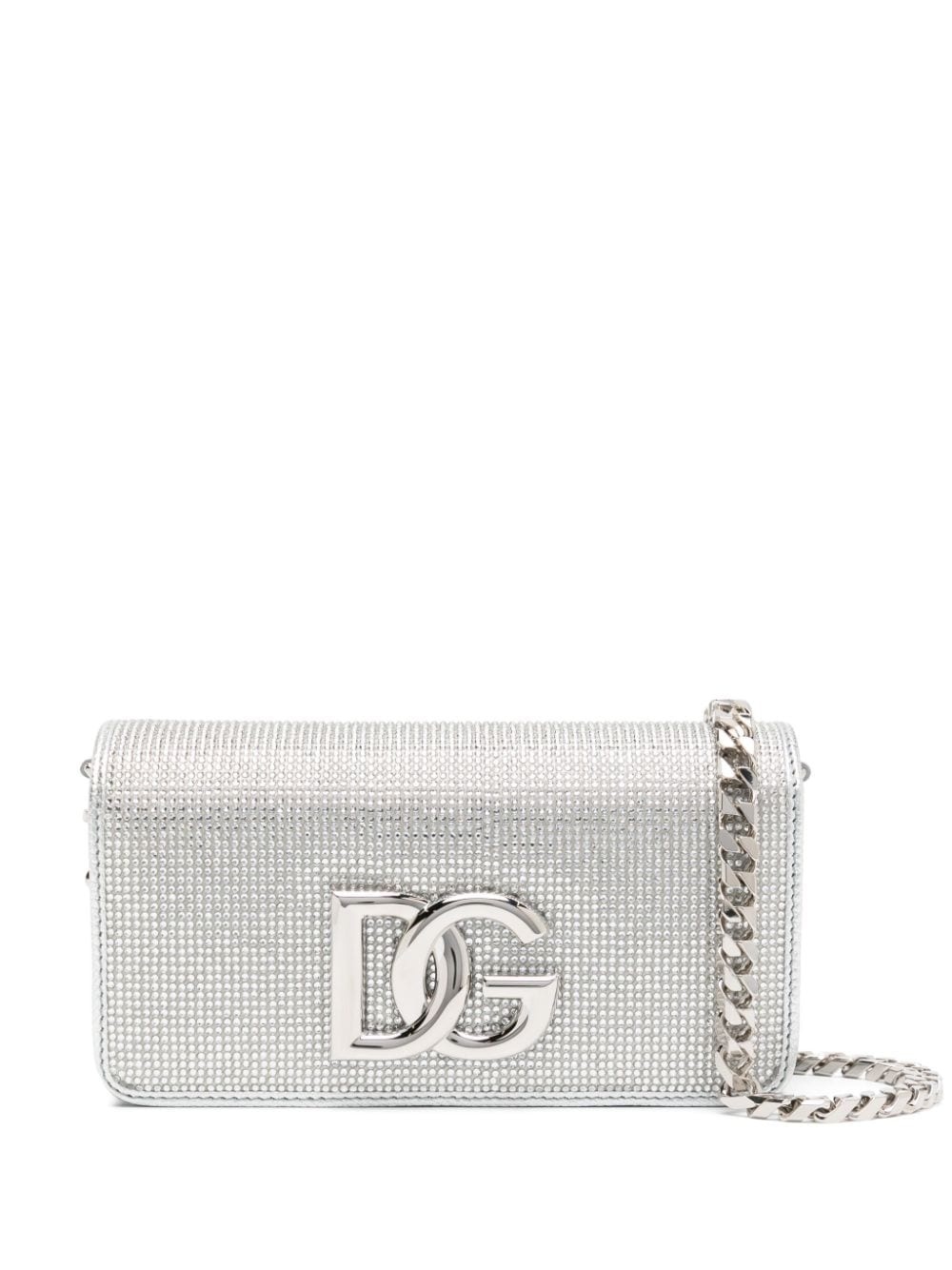 crystal-embellished clutch bag - 1