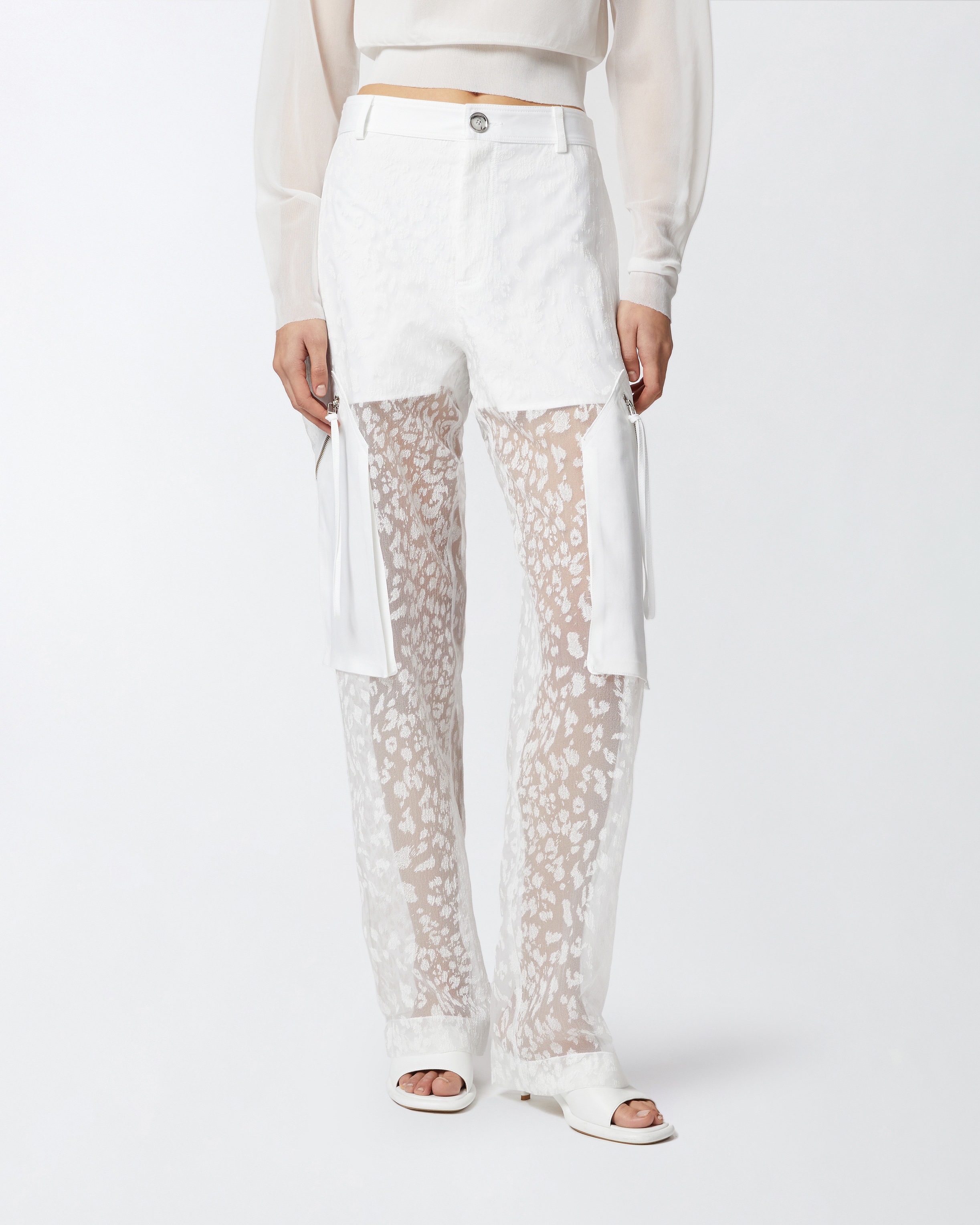 PRINTED TRANSPARENT LONG TROUSERS - 3