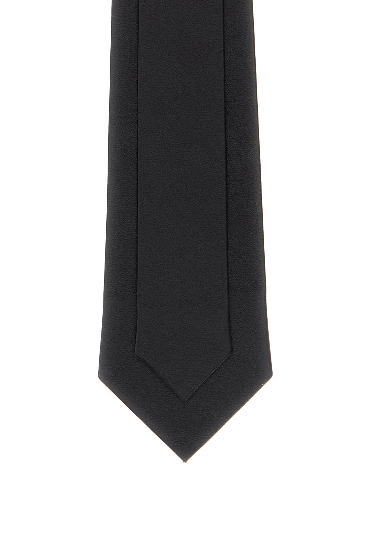 Black leather tie - 3