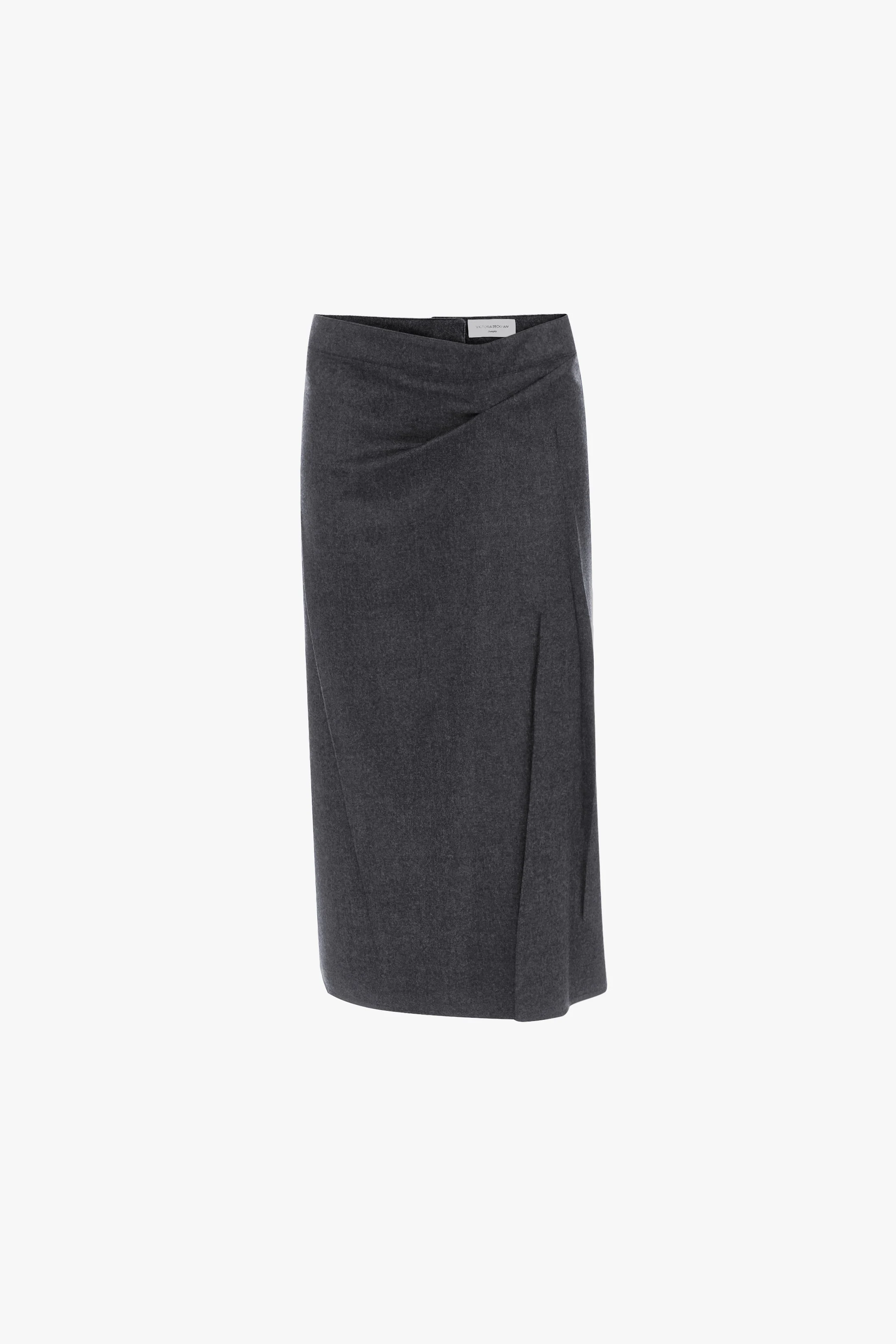 Pressed Skirt In Dark Grey Melange - 1