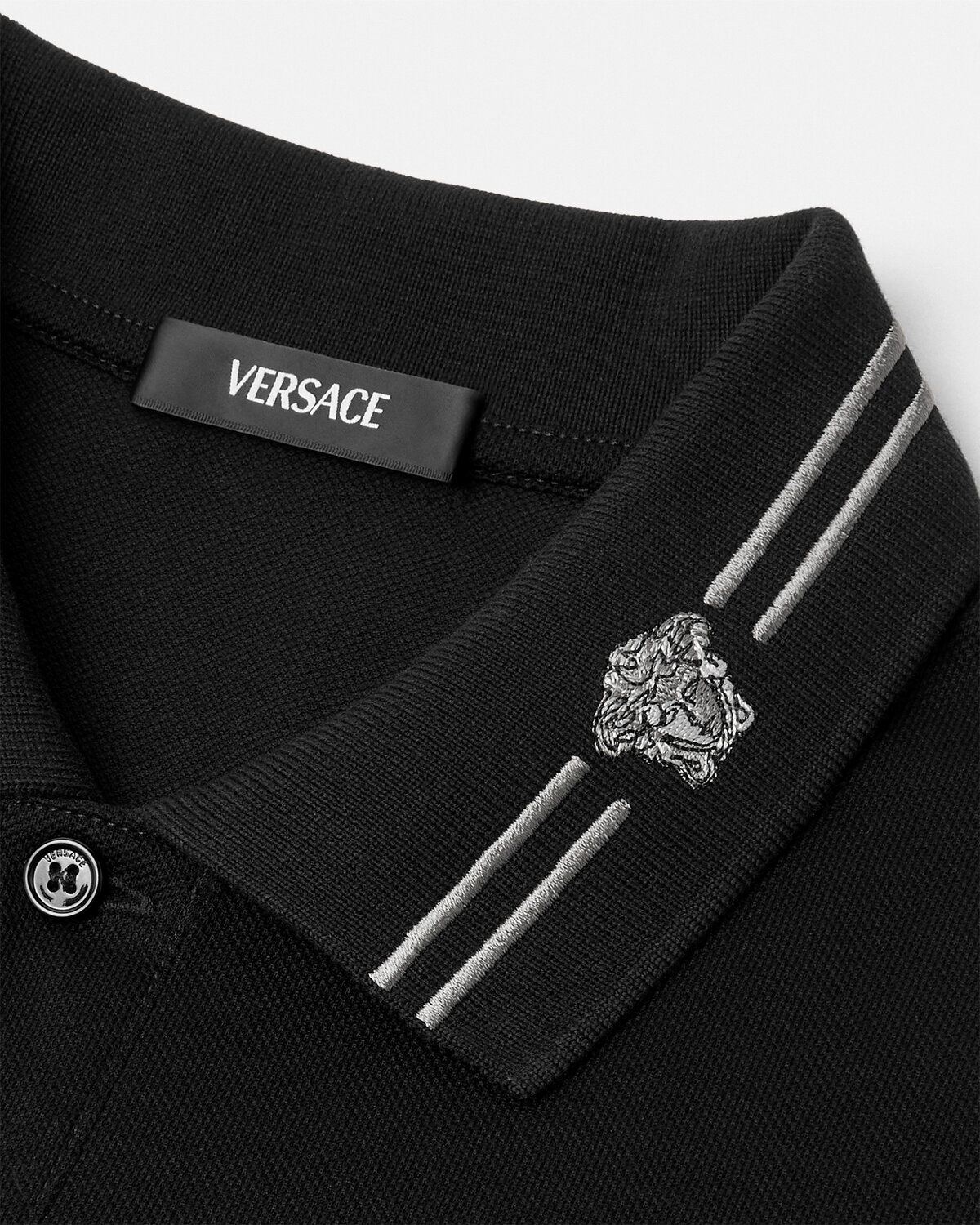 Embroidered Medusa Polo Shirt - 2