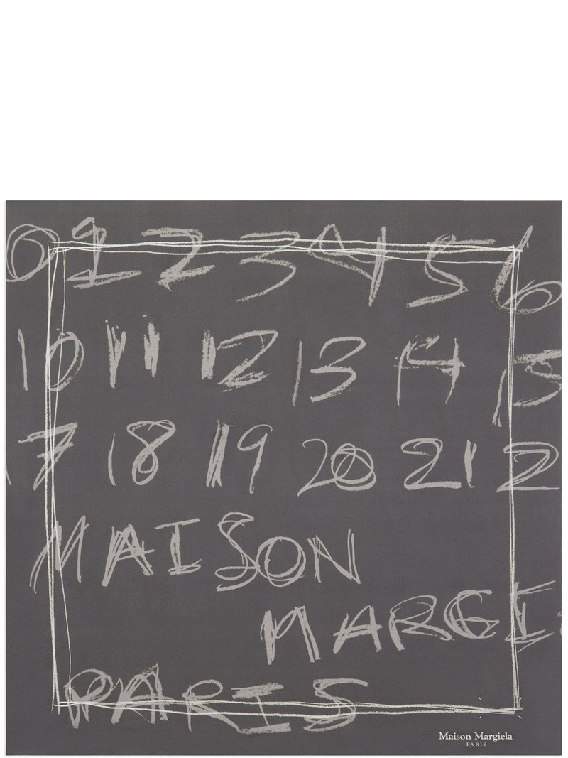 Maison Margiela numbers-print neckerchief outlook