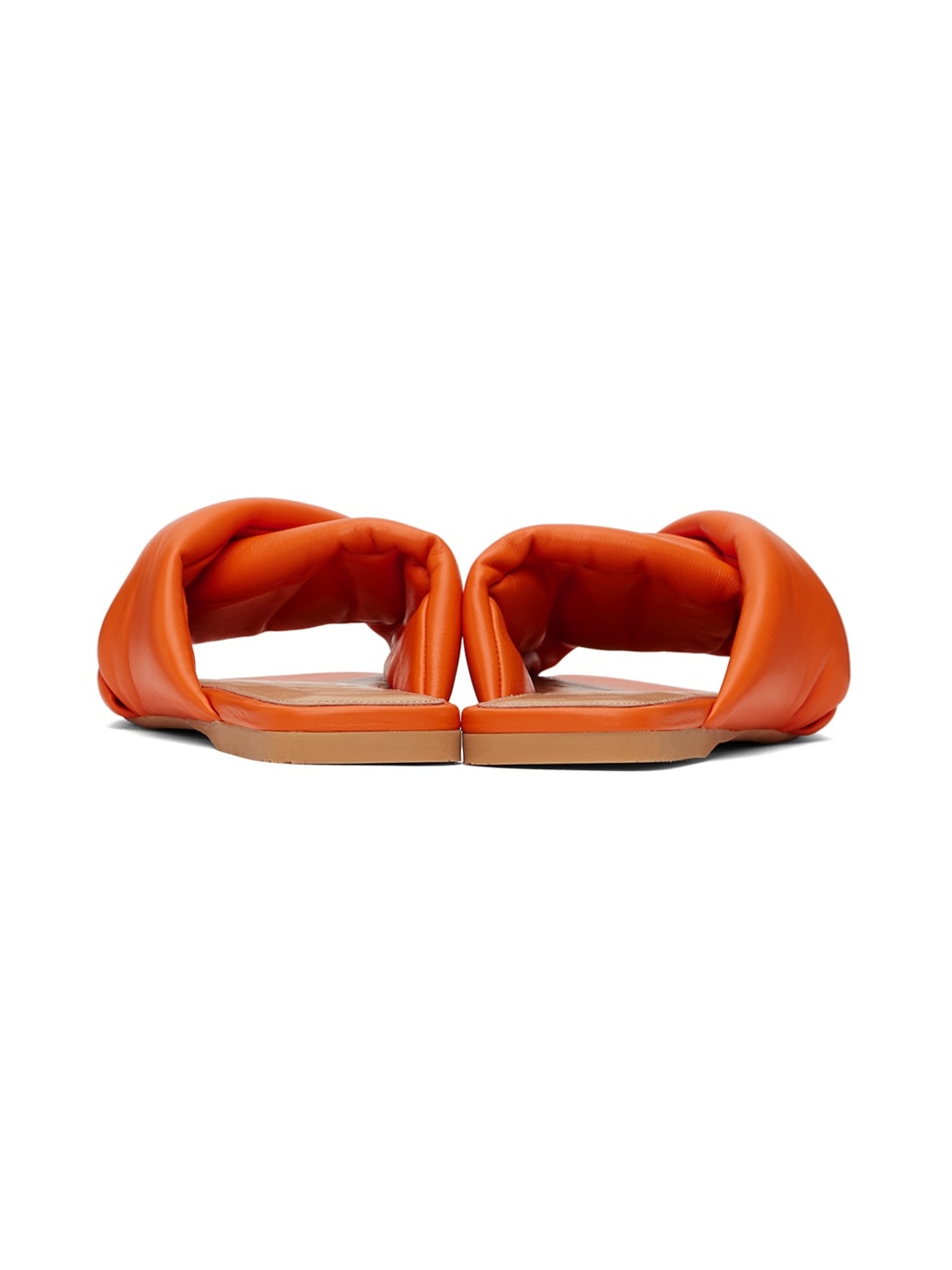 Orange Twist Flat Sandals - 2