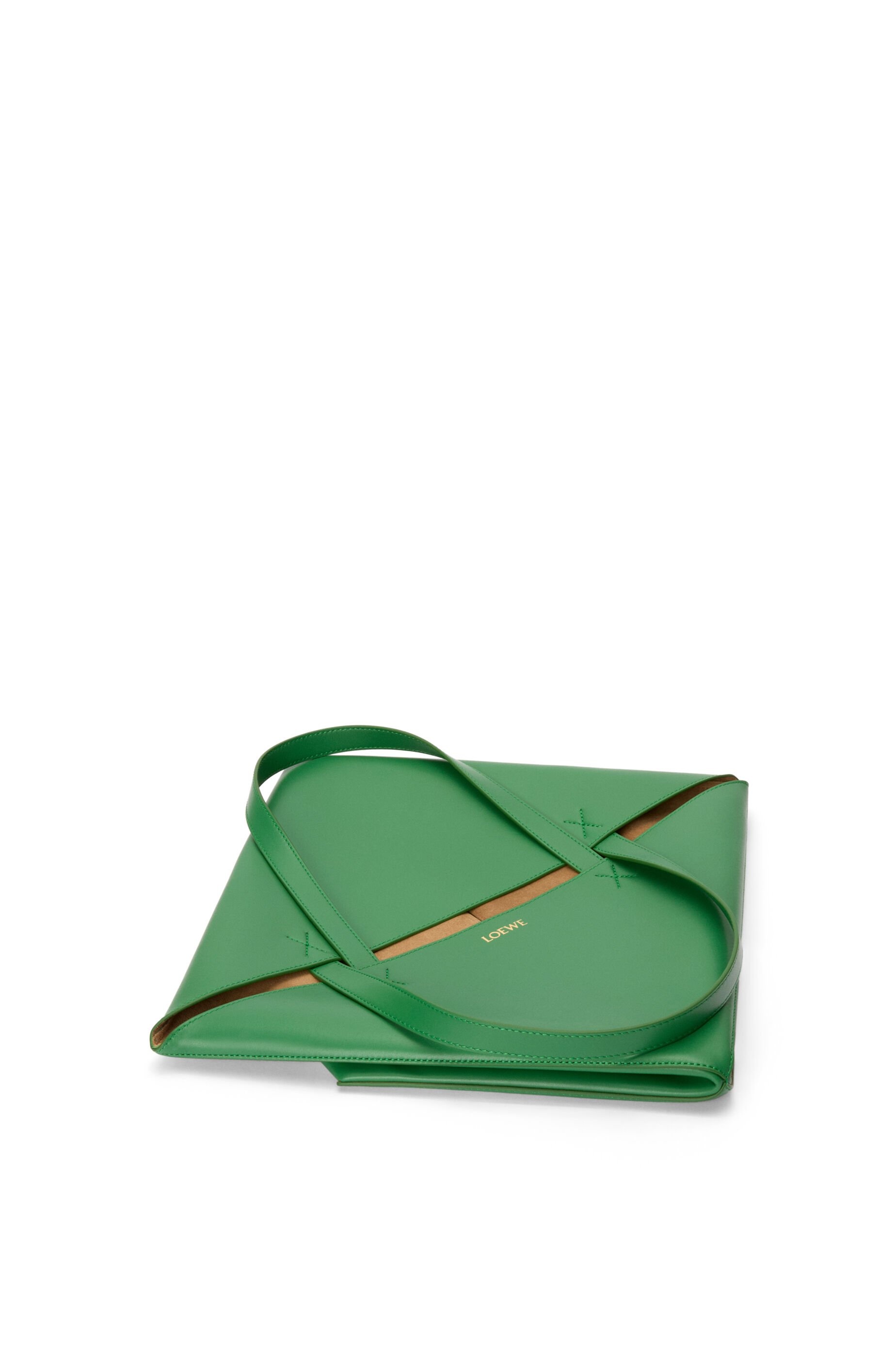 XL Puzzle Fold tote in shiny calfskin - 4