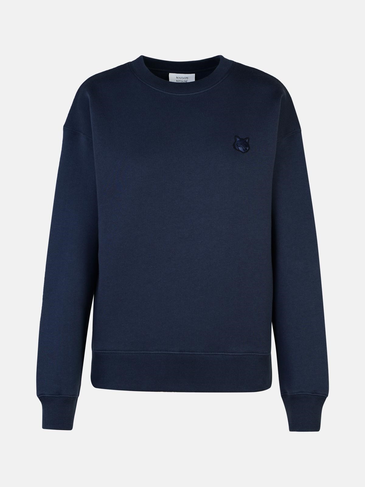 'BOLD FOX HEAD' NAVY COTTON SWEATSHIRT - 1